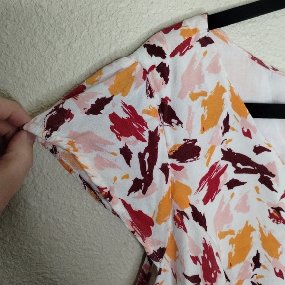 Wayward Fancies eShakti Cap Sleeve V-Neck Midi Dress Size 1X - Picture 2 of 8